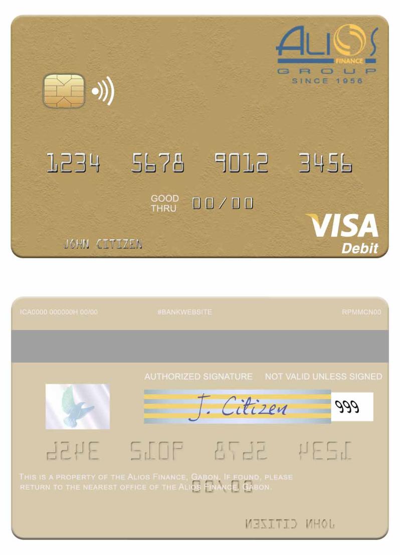 Gabon Alios France visa debit card